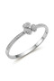 Non-Tarnish Steel Zircon Stone Clover Model Women's Bracelet - 17 cm - 3