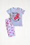 Oeko-Tex ®   100% Cotton Girls Patterned Short Sleeve Capri Pajama Set 4301