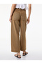 Regular Waist Ribbed Short Wide Leg Pants with Pocket Detail - Culotte Jeans - 4