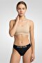 Women Snake Print Swimwear Bottom, Black