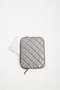 Laptop Bag Is MacBook Air Pro 13 Inch Quilted Leather Caprice Gray - 3