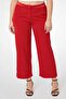 Women Regular Fit Solid Straight Leg Pants, Red