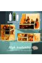 Cosmetics Organizer,,High Hardness Glass Makeup Organizer Countertop,Amber Gold - 2