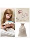 4-Piece Natural Linen Embroidery Fabric Set, Cross Stitch Cloth for Needlework - 3