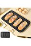 2-Piece Perforated Baguette Baking Tray, Non-Stick Carbon Steel Bread Pan, 13.6 x 8.4 Inch - 5
