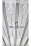 Scheherazade White Motif Embroidered 3-Layer Pleated Iron-Free Living Room Tulle Curtain - 6