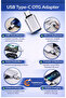 محول USB Type-C OTG عالي السرعة - يدعم نقل البيانات والشحن - 2