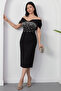 Strapless Neckline Stoned Atlas Dress Bal177 - 4