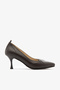 Brown Genuine Leather Short Heeled Shoes Stiletto - 5