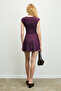 Monnele women's deep v-neck bodycon mini dress - purple - 5