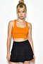Women's Orange Sports Crop Tank Top 60251252 - 4