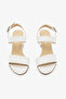 White Genuine Leather Women's High Heels Sandals Classic High Heels - 6