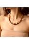 Women's Natural Stone Brown Bohemian Ethnic Necklace Handmade Bijouterie Gift Accessory
