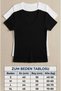 Crew Neck Slim Fit Black Women's Basic Cotton Lycra Short Sleeve T-Shirt Combed Cotton T-Shirt - 2