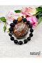 Original Obsidian Tiger's Eye 10mm Natural Stone Bracelet - 7