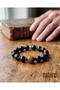 Original Obsidian Tiger's Eye 10mm Natural Stone Bracelet - 3