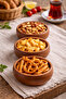 Wooden 3-Piece Snack Bowl Presentation Dish Breakfast Bowl 9 cm Diameter Dowry Box 3 Pieces