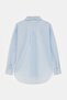 Light Blue Wrap Detailed Striped Shirt - 5