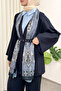 Wide Sleeve Kimono Belted Pants Set 0047 - NAVY BLUE - 2
