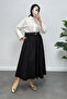 Pocketed Poplin Skirt 0060 - Black - 3