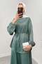 Satin Skirt Suit 2283 - Mint Green - 2