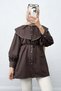 Wide Collar Shirt Y0079 - Brown