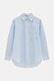 Light Blue Wrap Detailed Striped Shirt