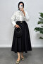 Pocketed Poplin Skirt 0060 - Black - 2