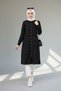 Long Black Printed Cotton Tunic Comfortable Fit Daily Wear Hijab