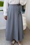 One Piece Cross Tie Skirt 2356 - Gray - 2