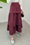 Layered Flared Skirt 2306 - Bordo