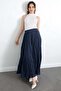 Kraş Textured Long Skirt 253000 - Dark Blue - 2
