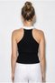 Women's Black Ribbed Cross Collar Knitwear Blouse 60261512 - 5