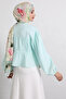 Double Laced Ruched Shirt Y0099 - Mint Green - 5