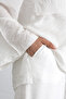 Asymmetrical Cut Scarf Suit 266009 - White - 5