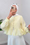 Ruffled Hem Shirt 2321 - Yellow