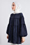 Layered Ruched Shirt Y0098 - Dark Blue - 3