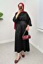 Satin Skirt Suit 2283- Dark Blue - 4