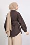 Cross Belted Shirt Y0105 - Brown - 6