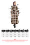 Belted Plaid Dress 0066 - Dark Blue - 3