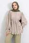 Collared Ribbed Shirt Y0109 - Stone Color