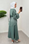 Satin Skirt Suit 2283 - Mint Green - 5