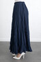 Kraş Textured Long Skirt 253000 - Dark Blue - 5