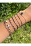 Women's Silver Color Set of 6 Star Heart Chain Bracelets - 3