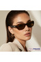 Women's Brown Patterned Bone Polarized Sunglasses CS006 C16