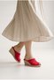 Women's Espadrille Slippers – Linen Fabric, Wedge Heel, Summer - 2