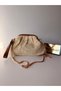 Women's Straw Knitted Chain Clutch Bag - Bohemian Stylish Hand and Shoulder Strap Clutch Bag with Brown Detail - 6