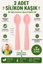 Children's Silicone Feeding Spoon2 Pieces Silicone Baby Feeding Spoon Bpa Free, Food Grade, Soft Tip, Safe Use / Pink Color - 6