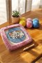 Lilac Floral 25X25 cm Combination Punch and Needle/Wire Wooden Hoop Suitable for All Embroidery (Gift with Case) - 5