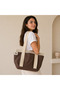 Plusglow Design Series – Brown Premium Canvas Bag - Tote Bag |   9 Pockets - Zippered (40X26X12 cm) - 2